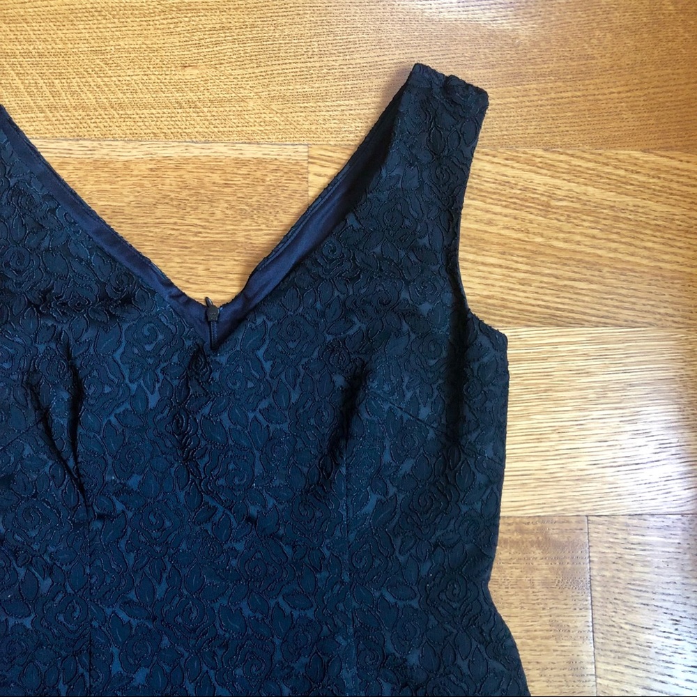 Black Cocktail Embroidered Dress | David Meister